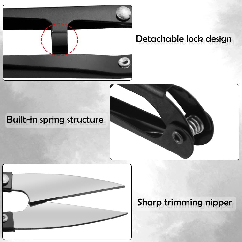 WMYCONGCONG 24 PCS Black U Sewing Scissors Clippers Yarn Thread Cutter