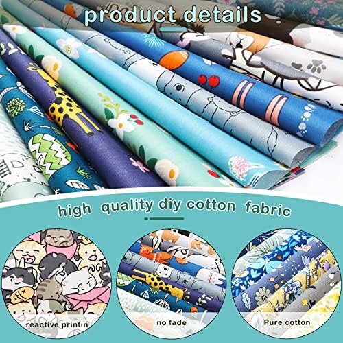 40 Pcs 10 x 10 Inch Cotton Fabric Squares for DIY Quilting Sewing