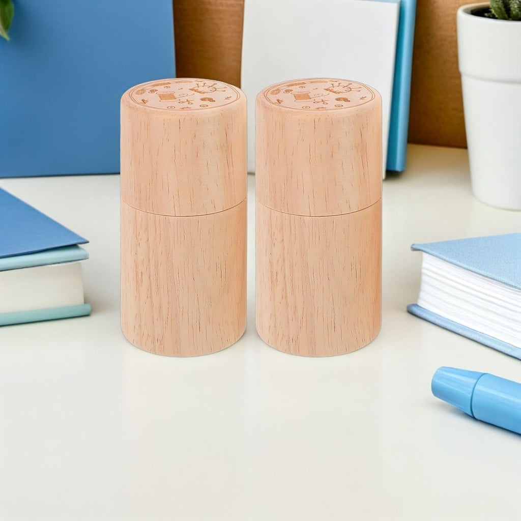 2pcs Portable Wooden Needle Case Holder for Embroidery Sewing