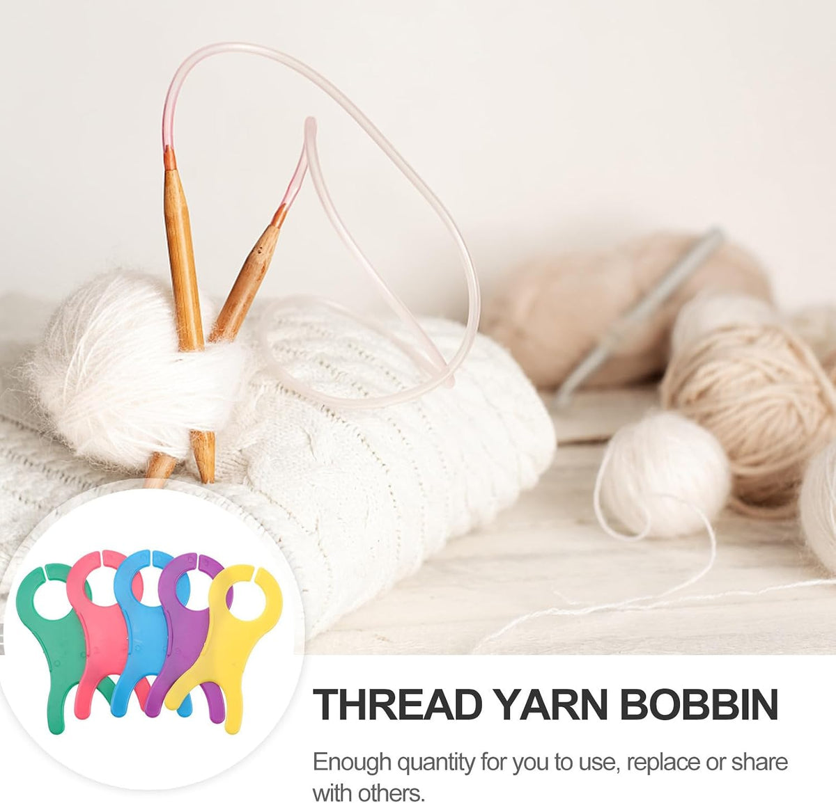30pcs Large Yarn Bobbin Spool Organizer Cross Stitch Thread Storage