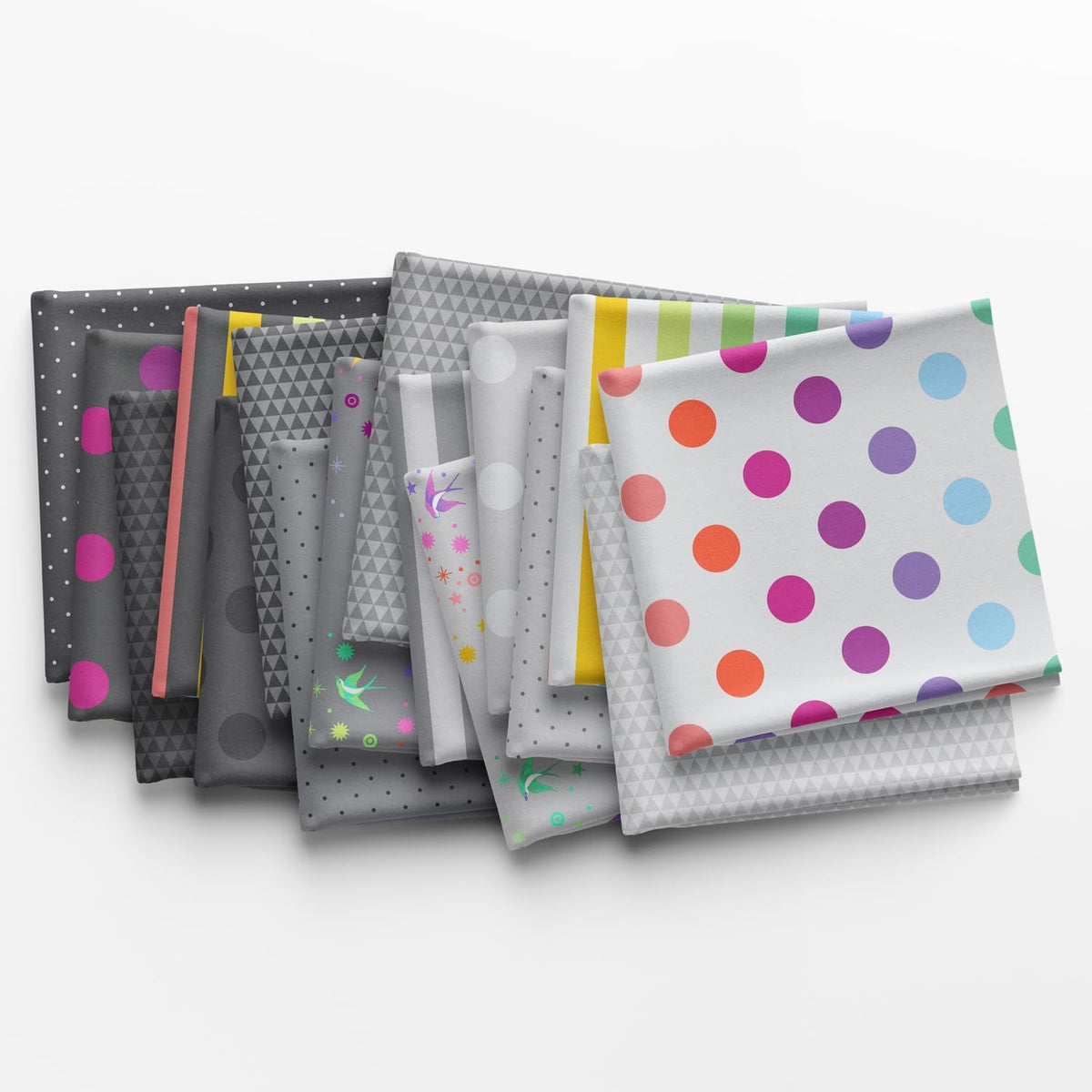 True Colors - Graywork Fat Quarter Bundle (16 Pieces) by Tula Pink for