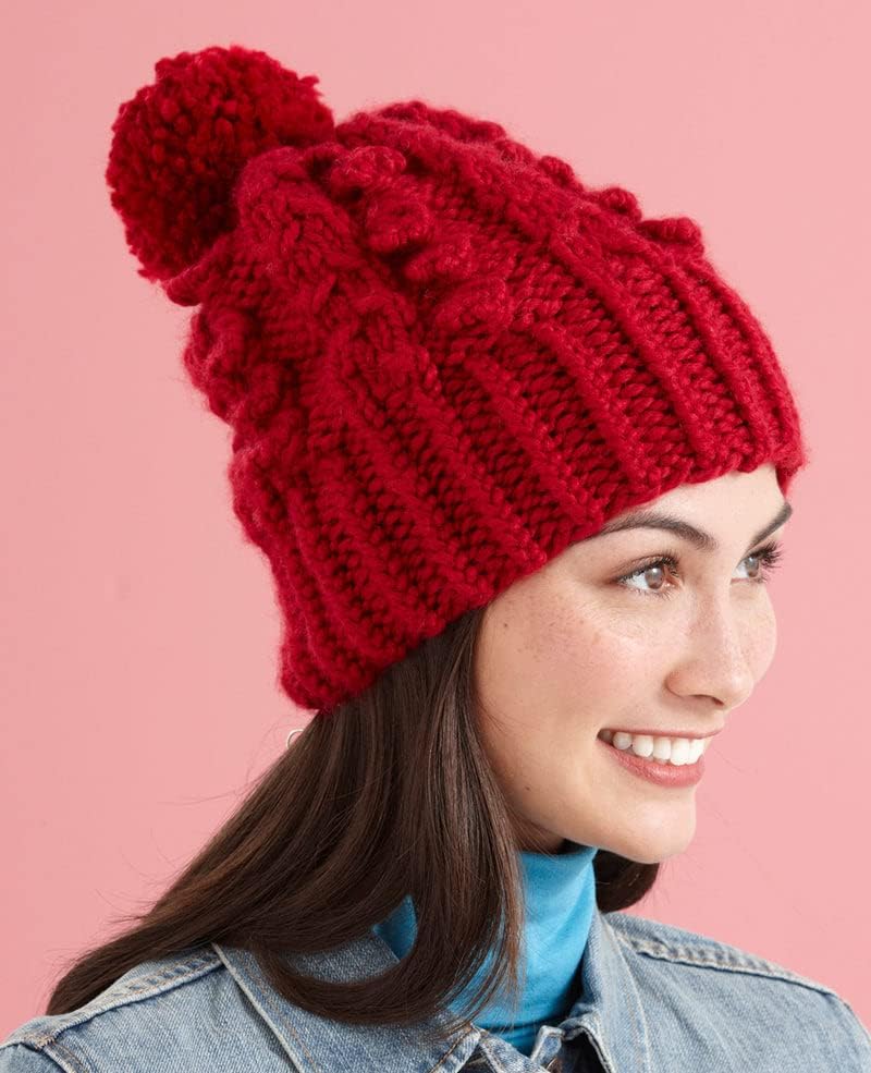Lion Brand Wool-Ease Thick & Quick Yarn - 3 Pack with Pattern Cards in
