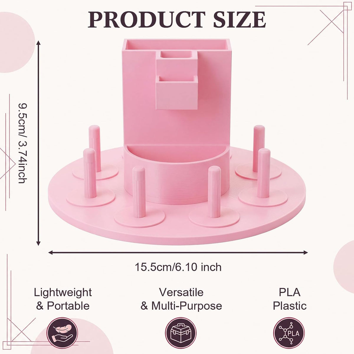 Tondiamo Sewing Tool Organizer and Thread Holder Caddy Carousel Tower
