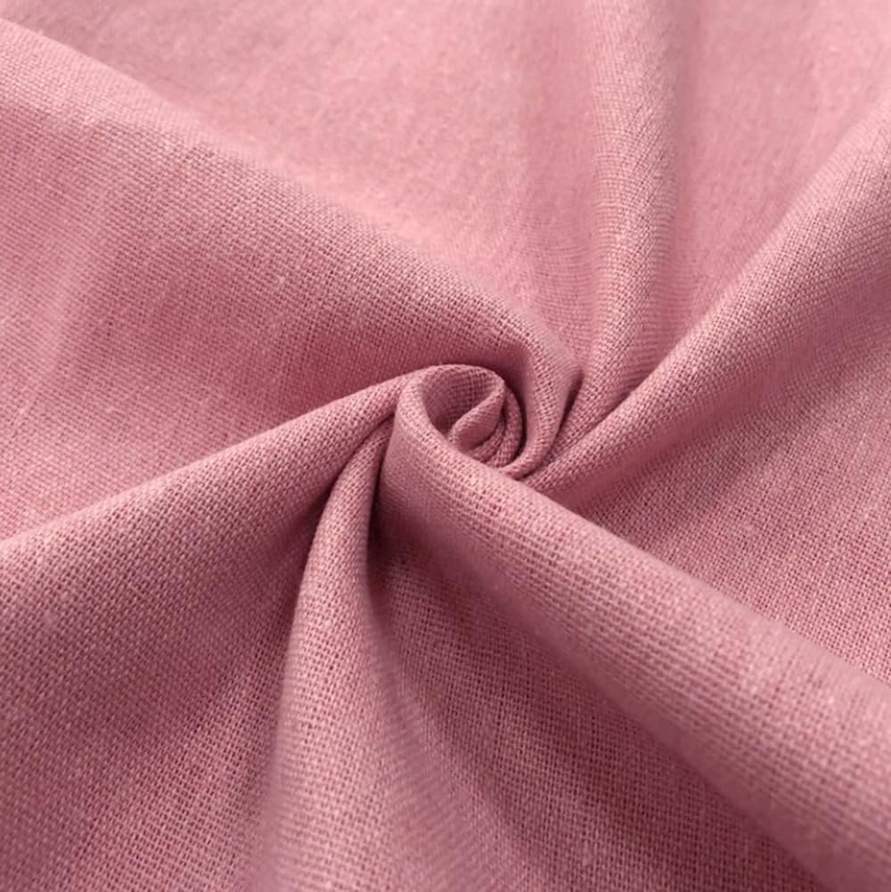 Breathable Cotton Linen Fabric by the Yard,59'' Wide Premium Solid