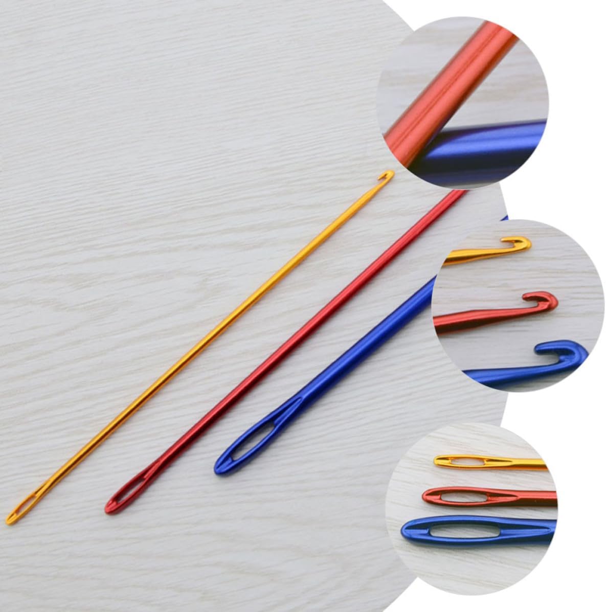 9pcs Aluminum Crochet Hooks, 2.75mm 4mm 6mm Sizes for Yarn