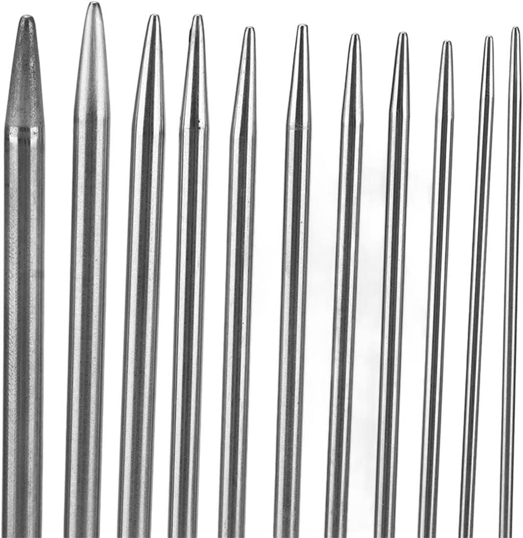 WALFRONT Double Pointed Knitting Needles Set, 55pc 2-6mm Stainless
