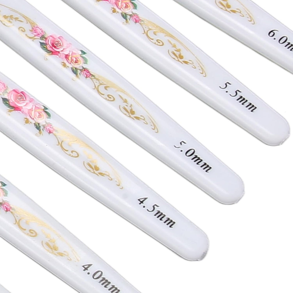 16pcs Ergonomic Crochet Hooks Set, Aluminum Needles with Comfort Grip