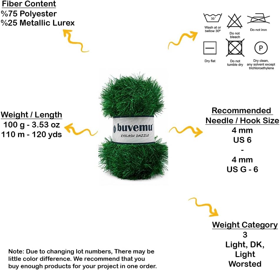 Eyelash Dazzle Yarn, Metallic Sparkle Fun Fur, Pine Tree Green