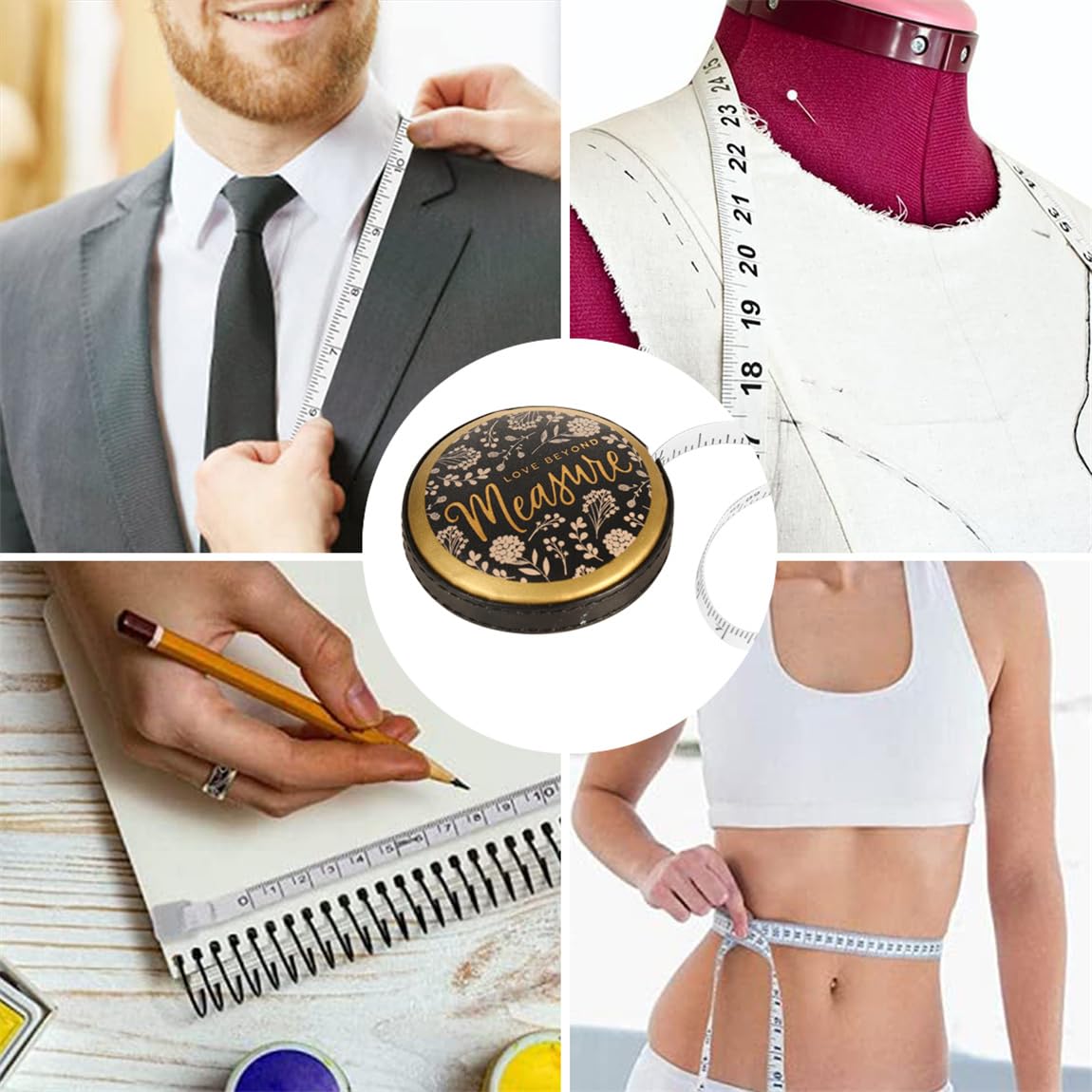Soft Tape Measure Retractable Measuring Leather Mini Body Tape Measure