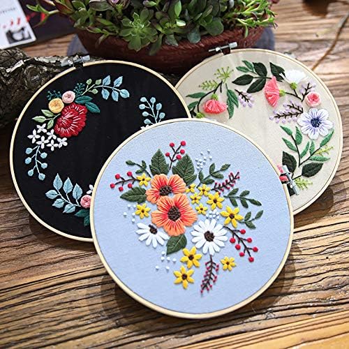 3 Pack Embroidery Hoops, KISSBUTY 7.9 inch/ 20cm Bamboo Embroidery