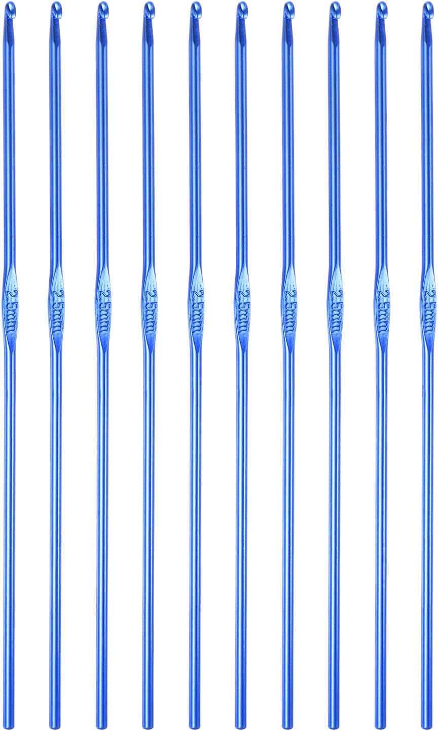 uxcell Aluminum Crochet Hook 2.5mm Knitting Needles for DIY Craft Yarn