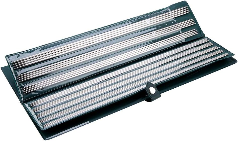 Respicefinem Knitting Needles 25cm/36cm 44 Pieces Stainless Steel