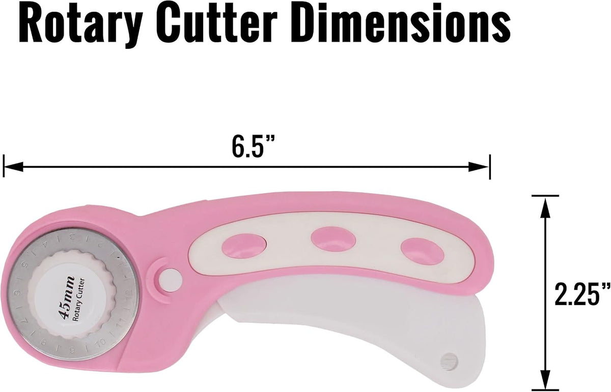Threadart Ergonomic 45mm Rotary Cutter 45mm Blade Premium Long Life