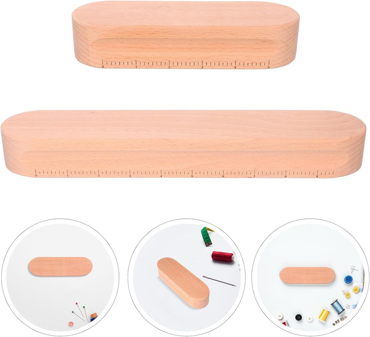 2pcs Wooden Clapper Sewing Pressing Tool for Seam Flattening