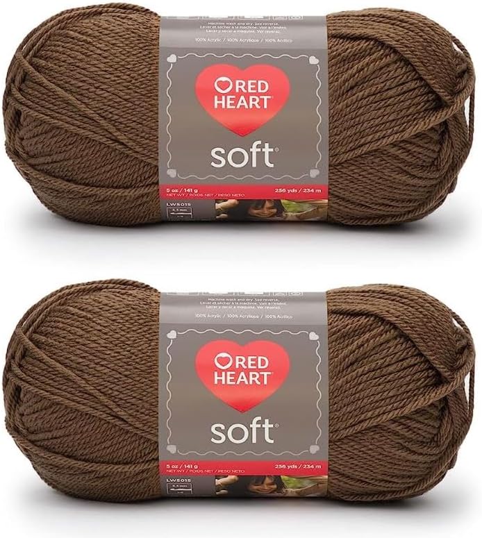 Red Heart Soft Toast Yarn - (Pack of 2) of 141g/5oz - Acrylic - 4