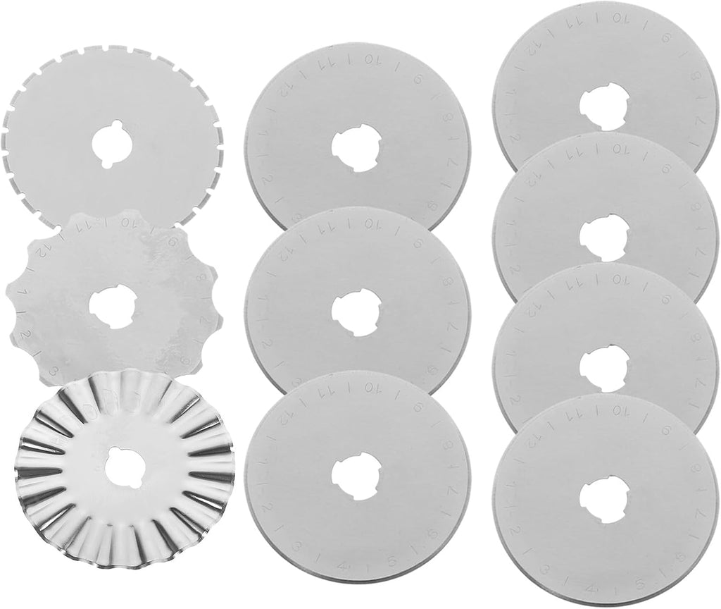 10pcs Rotary Cutter Blades for Quilting and DIY Projects Steel