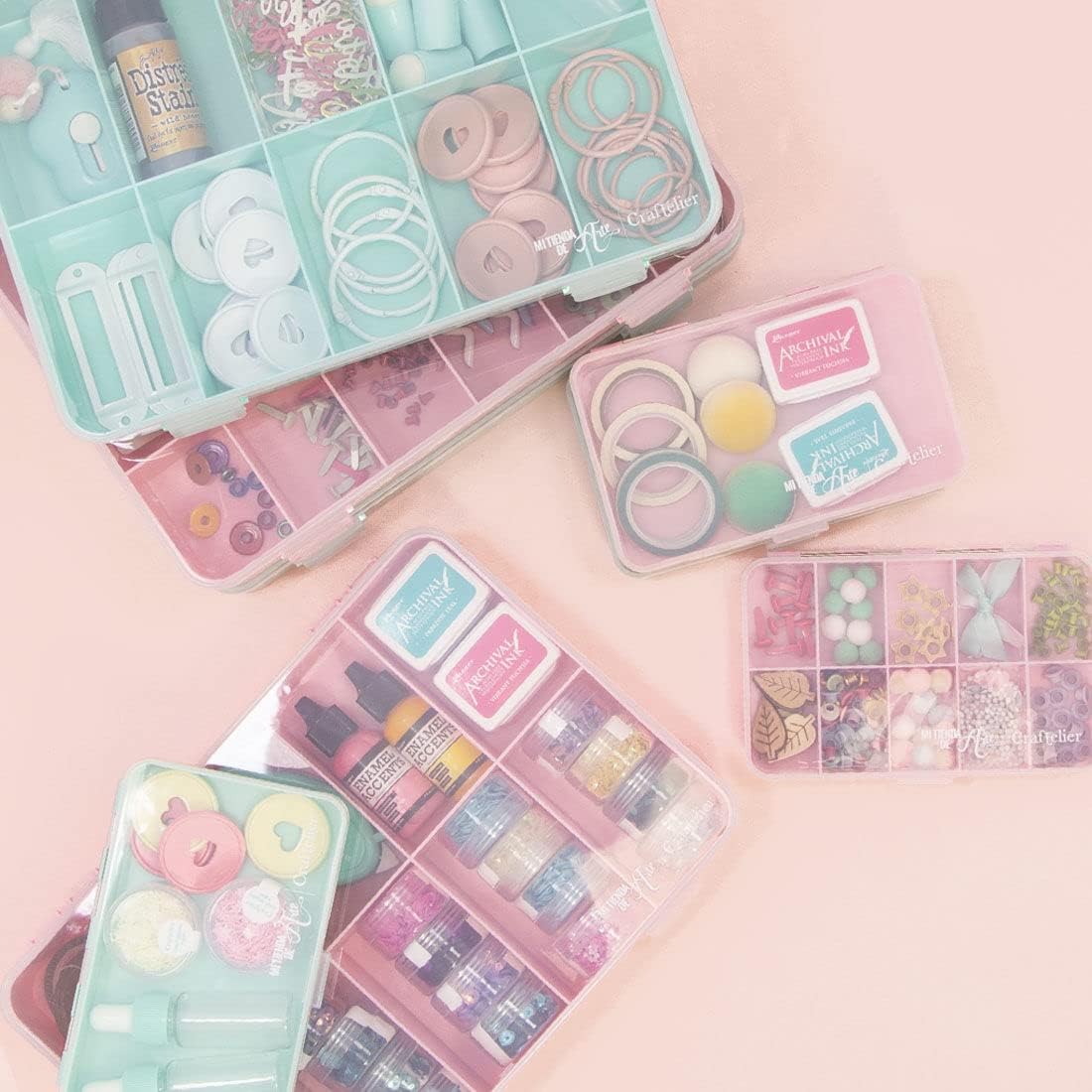 Craftelier - Organizing Box with 10 Compartments for Scrapbooking and