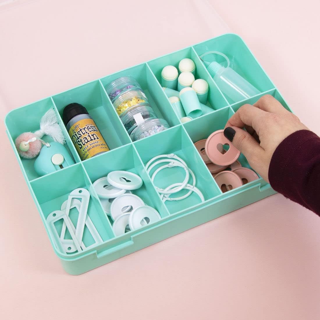Craftelier - Organizing Box with 10 Compartments for Scrapbooking and