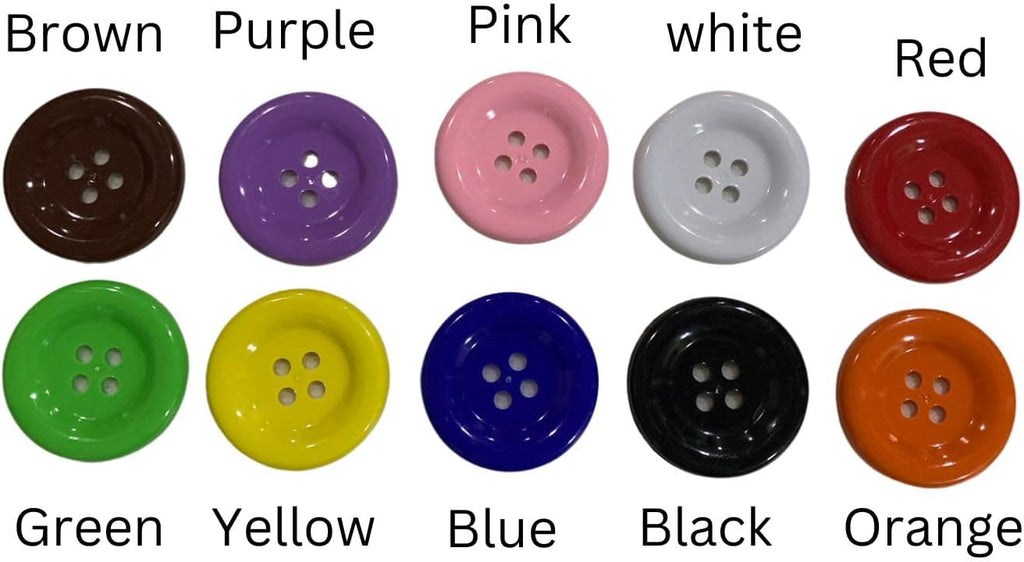 2 inch (50 mm) Large Button Pastel Color Craft Flatback Button 4 Holes