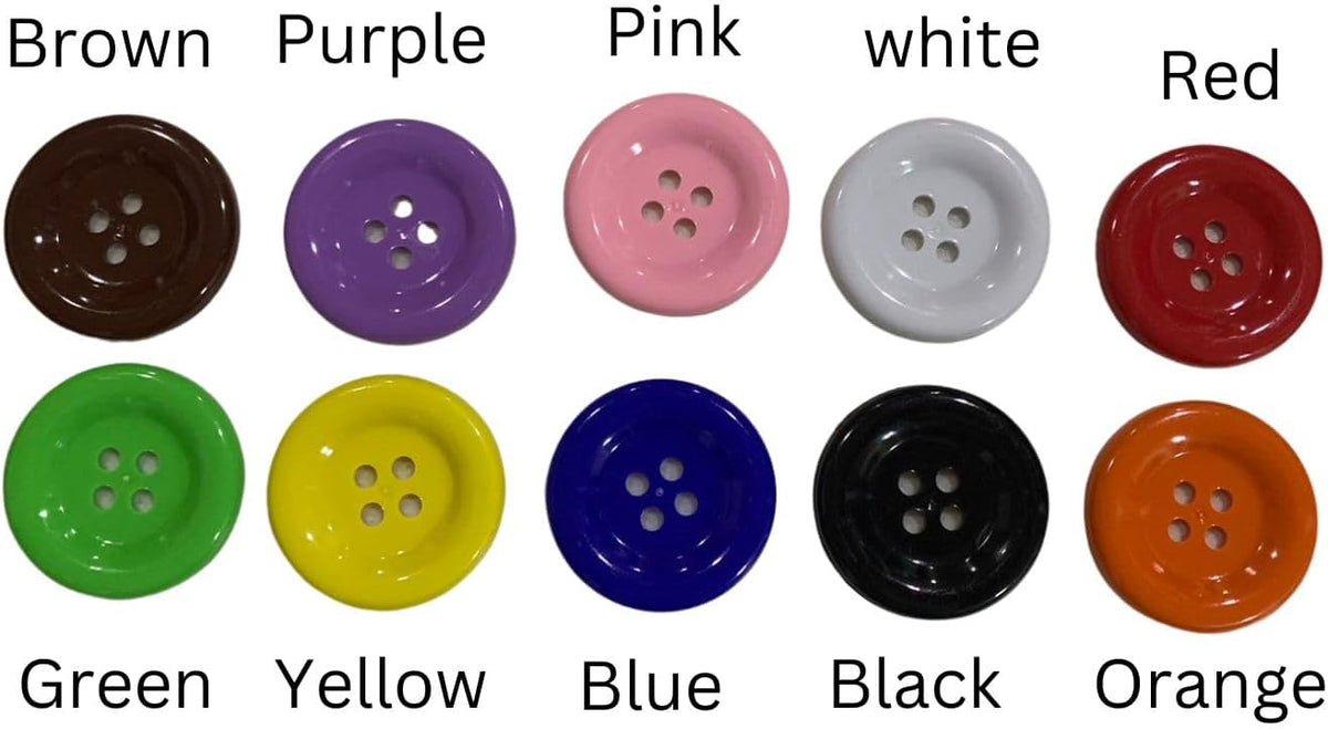 2 inch (50 mm) Large Button Pastel Color Craft Flatback Button 4 Holes