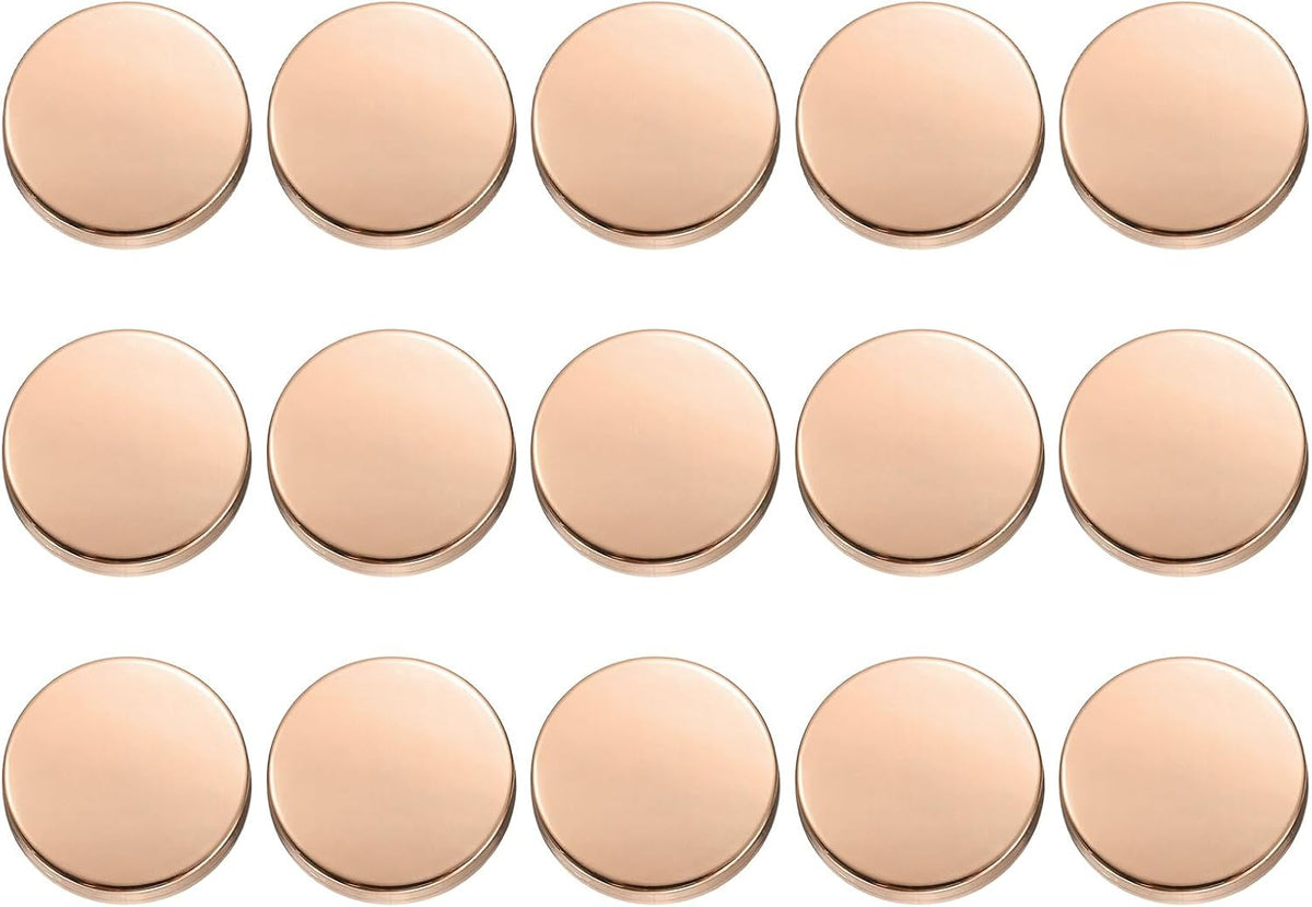 HARFINGTON 15pcs Metal Round Buttons 20mm Zinc Alloy Shank Flat Sewing