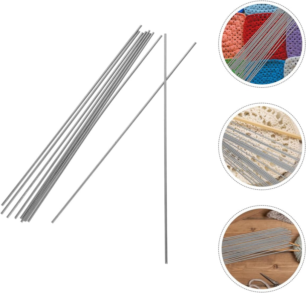 10Pcs Stainless Steel Blocking Pins 7.87In Rod Pins for Blocking Board