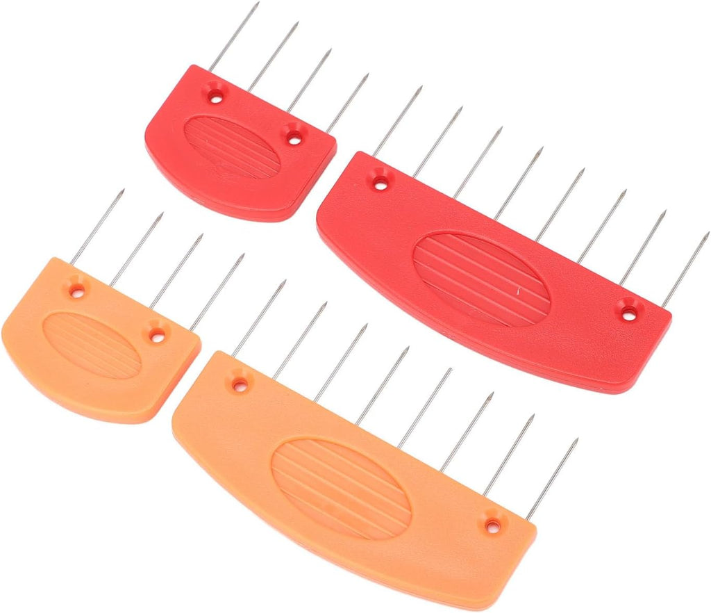 20PCS Steel Knit Blocking Combs Kit with Clear Storage Box Plastic