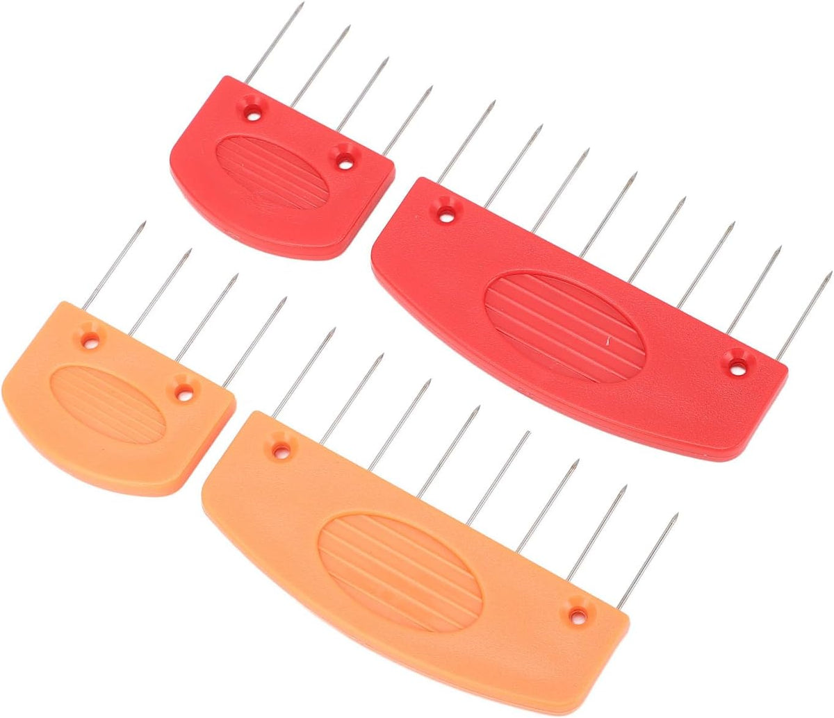 20PCS Steel Knit Blocking Combs Kit with Clear Storage Box Plastic
