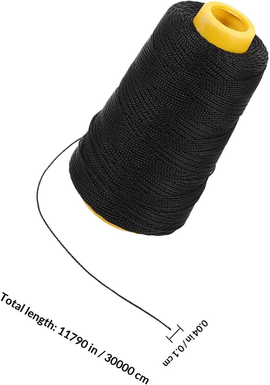 Black Nylon Repair Thread for Hand Sewing Shoes Sofas Bags and Books