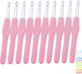 Weabetfu 10 Pack 8mm Crochet Hook with Soft Rubber Handle,US Size L/11