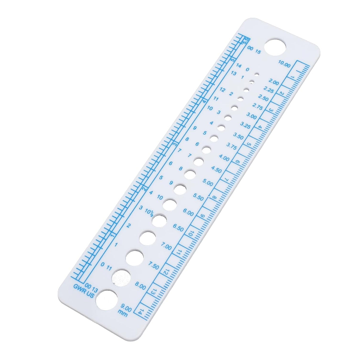 Knitting Needle Gauge Ruler Soft Plastic Durable Knit Measure Size