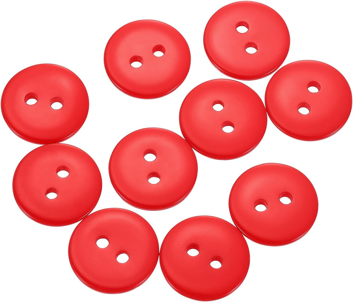 HARFINGTON 10pcs Resin Sewing Button, 15mm (5/8-inch) 2 Holes Round
