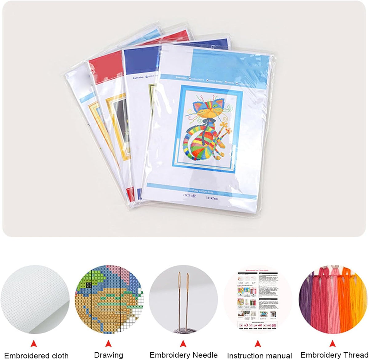 Cozy Study Castle Full 14CT DIY Counted Cross Stitch Kits Home Decor