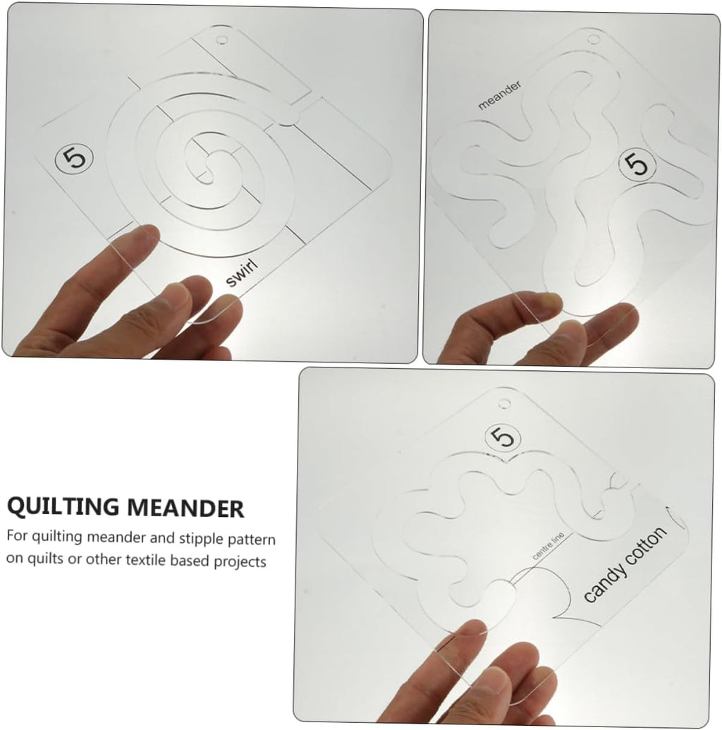 Acrylic Quilting Template 4 Piece Set for Pattern Guidance