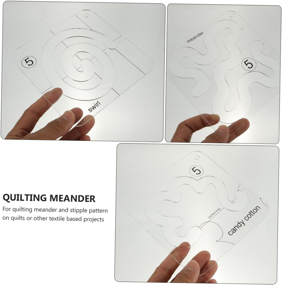 Acrylic Quilting Template 4 Piece Set for Pattern Guidance