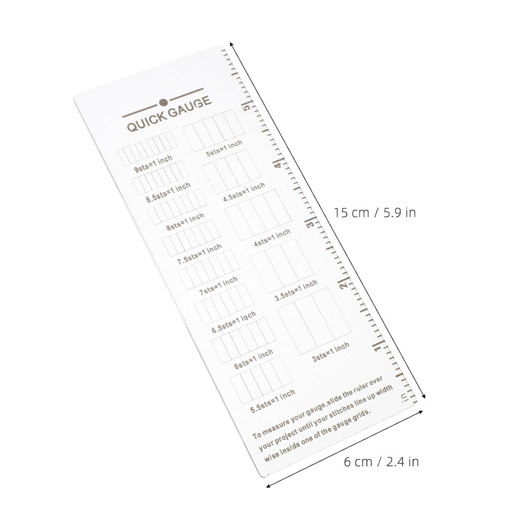 3pcs Knitting Gauge Ruler Crochet Measure Tool Quick Inch Scale