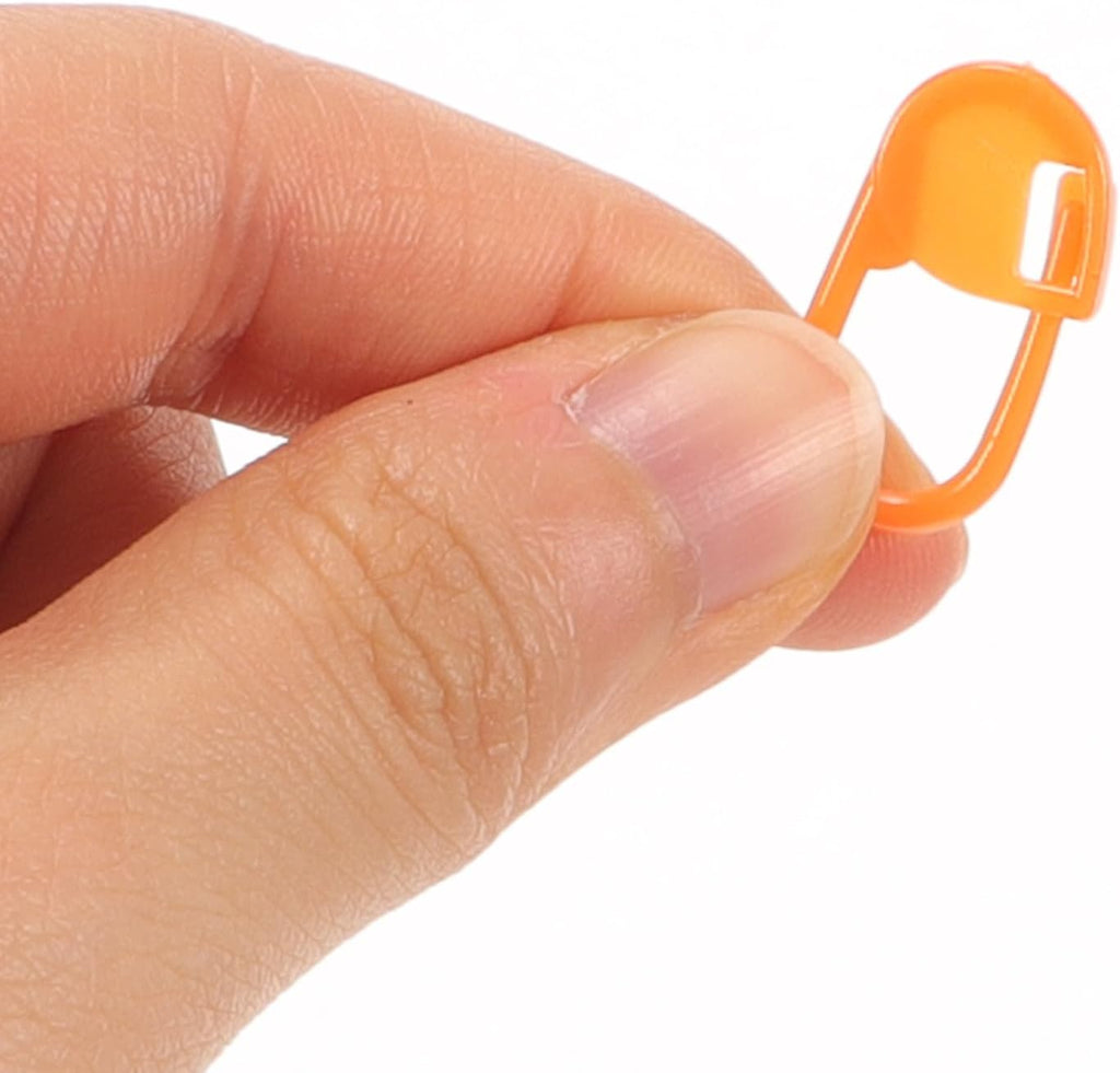 Colorful Plastic Stitch Markers for Knitting Crochet Projects and
