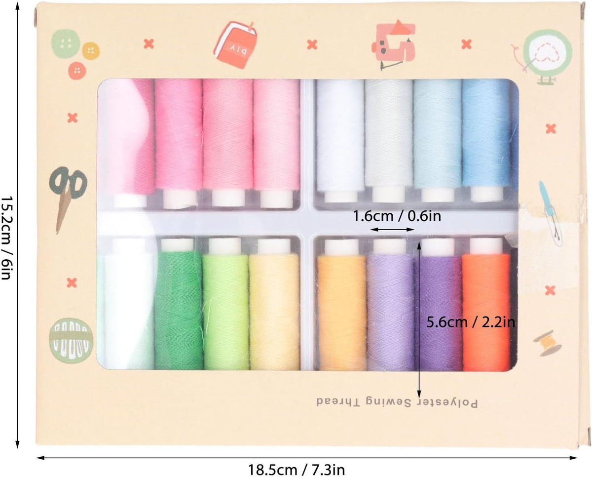 Zopsc 20 Colors Polyester Sewing Thread Kit 328ft Spools (20 Colors