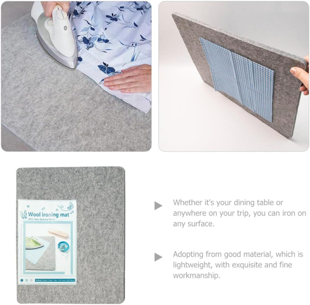 Wool Ironing Mat Heat Resistant Pressing Pad for Quilting Projects