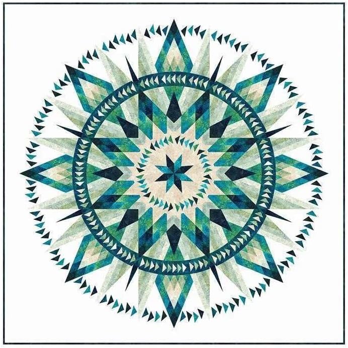 Dark Blue, Hints of Green, Sienna Marble Design, Fabric, 100% Cotton