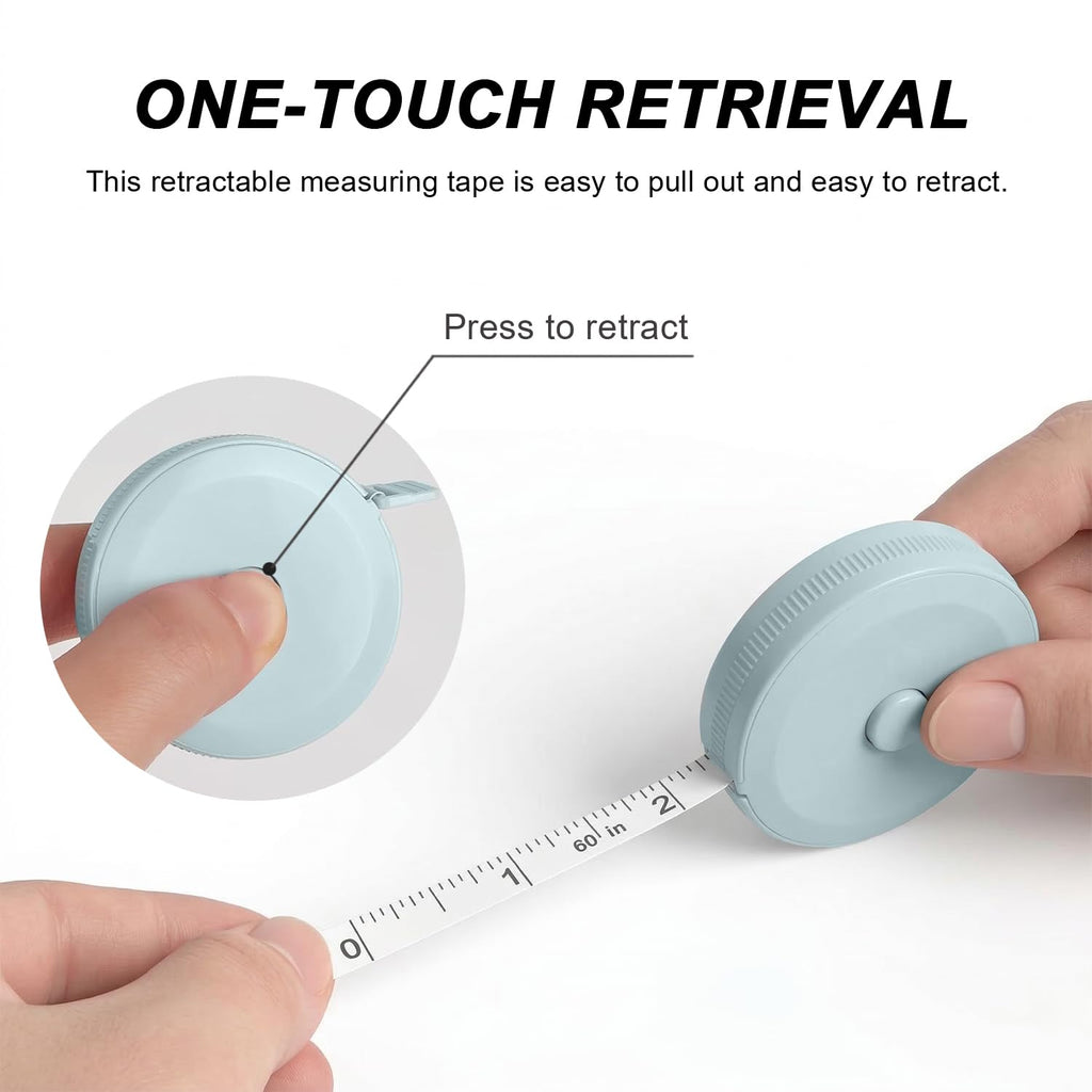 6 PCS Tape Measure Body Measuring Tape with Soft Ruler & Scissors for