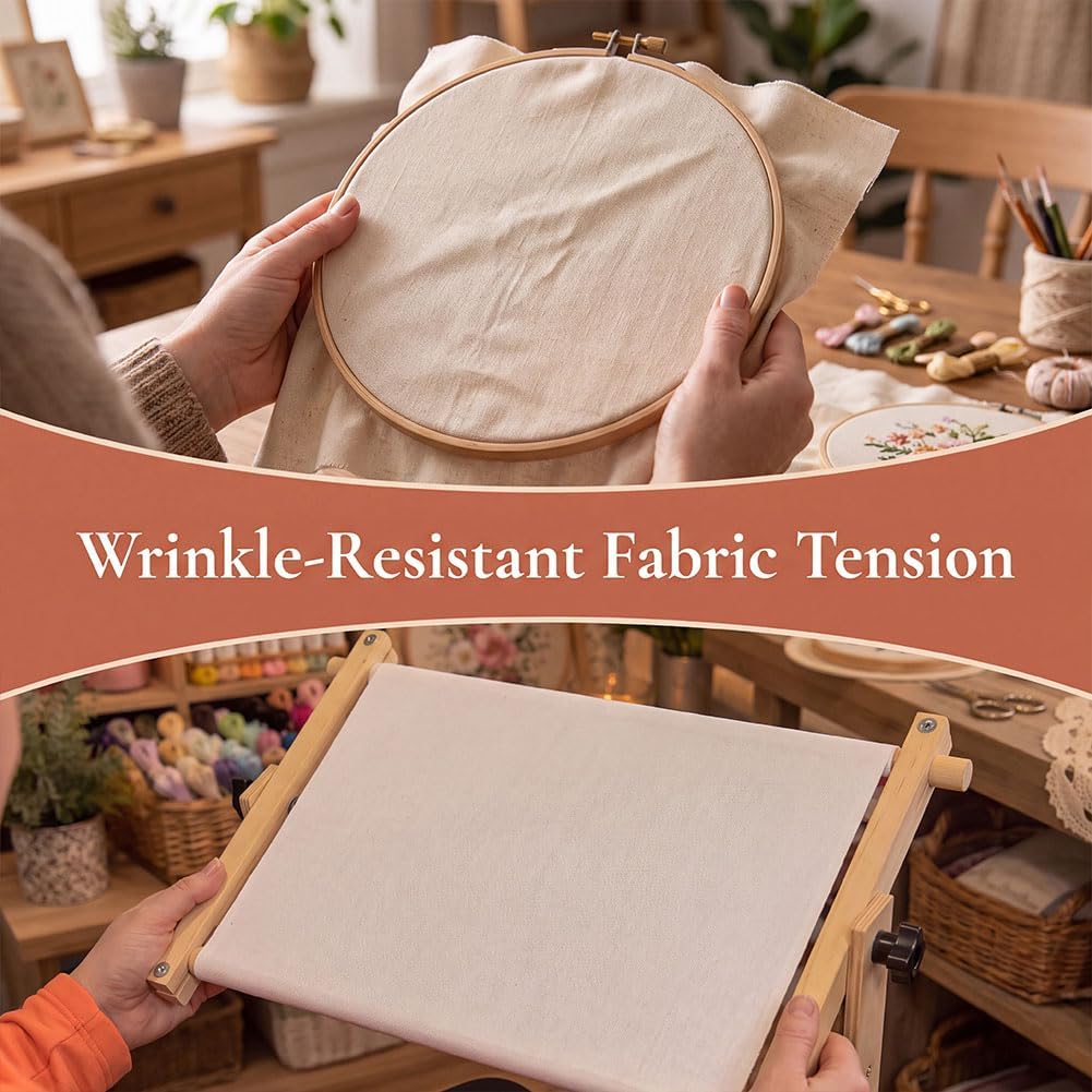 Adjustable Tabletop Embroidery Stand – Cross Stitch Frame Holder 360°