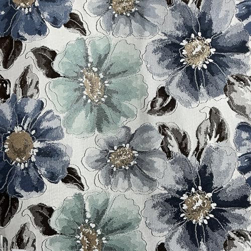 Envy in Aquarium | Upholstery Fabric | Floral Jacquard in