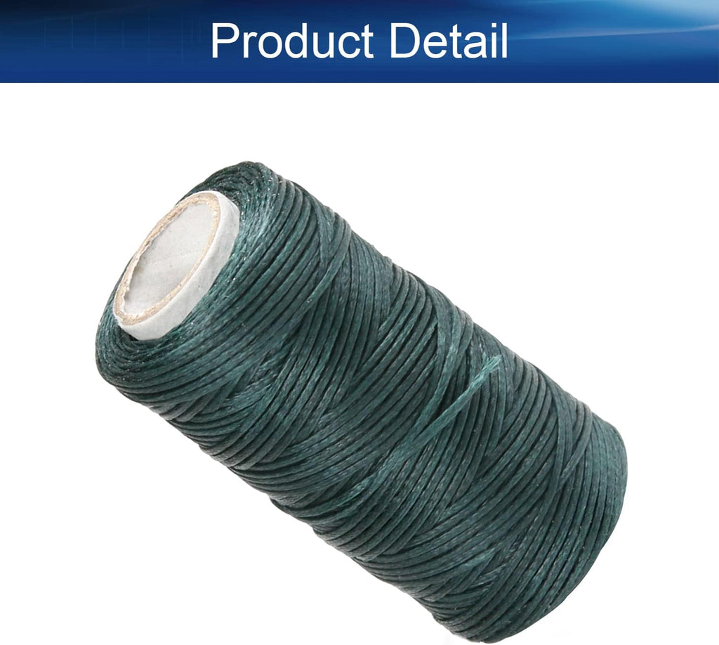 Auniwaig Sewing Waxed Thread, Leather Sewing Flat Waxed Thread String