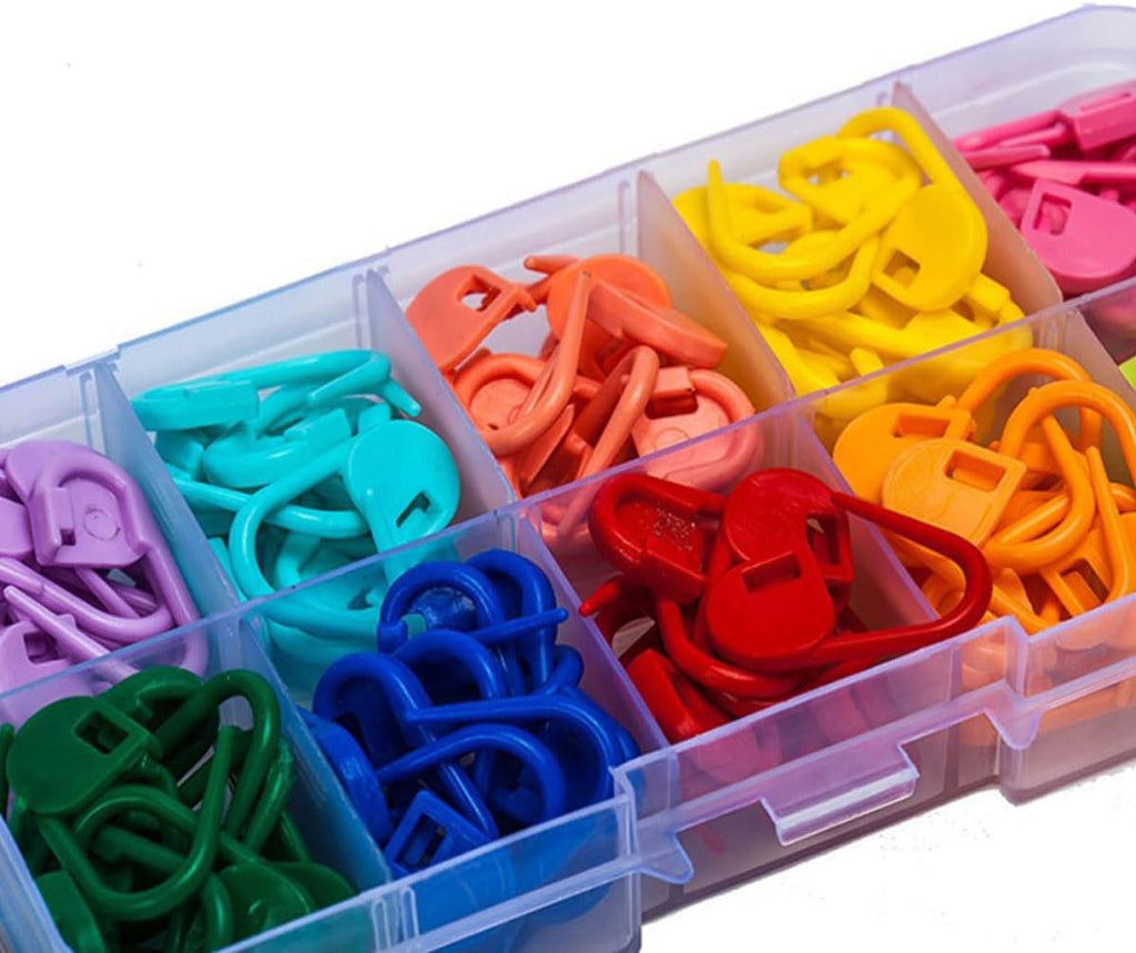 ARTIBETTER 120 Pcs Locking Stitch Markers, 10 Colors Included with Box