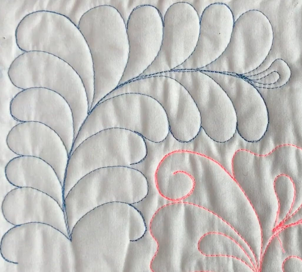 M Baraldi Feather Border Corner Stencil for Quilting – Reusable