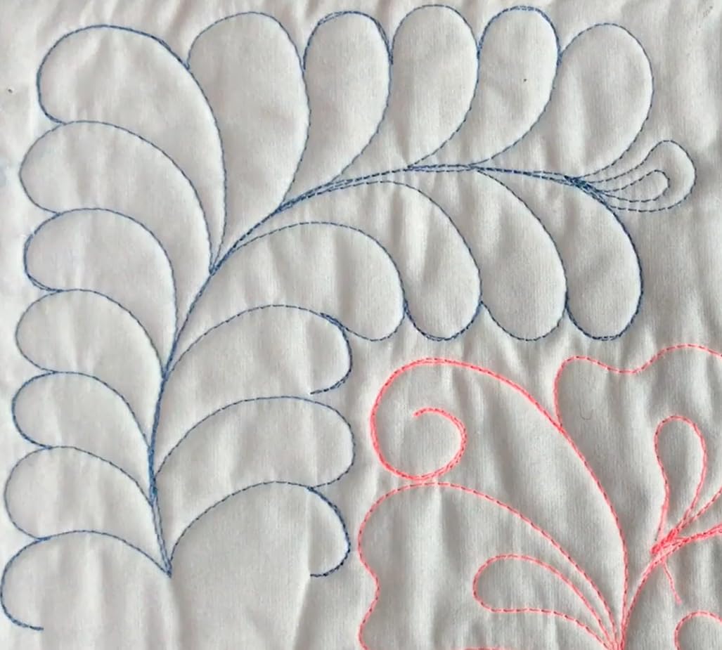 M Baraldi Feather Border Corner Stencil for Quilting – Reusable