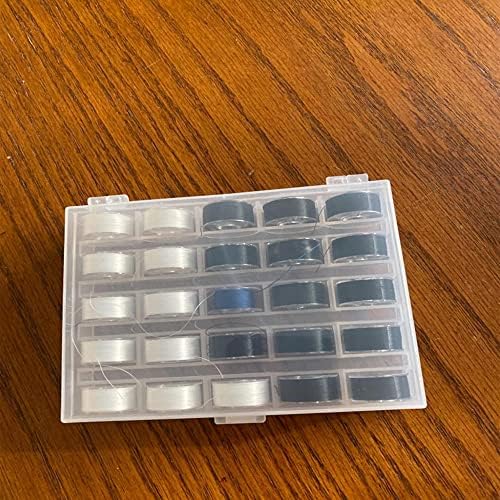 2 Pcs Transparent Bobbin Box,Machine Bobbin Organizer Plastic Case