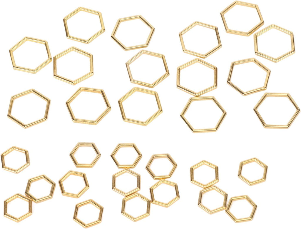 Hexagonal Knitting Stitch Markers 30-Pack, Zinc Alloy