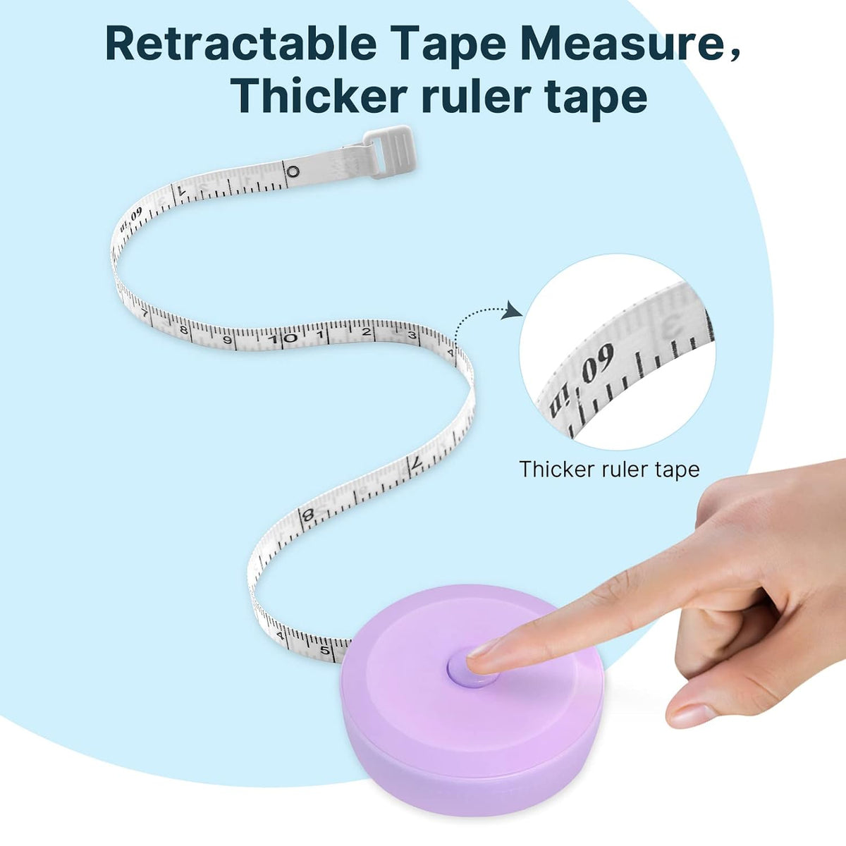 6 Pack Tape Measure Measuring Tape for Body Measurements, Retractable